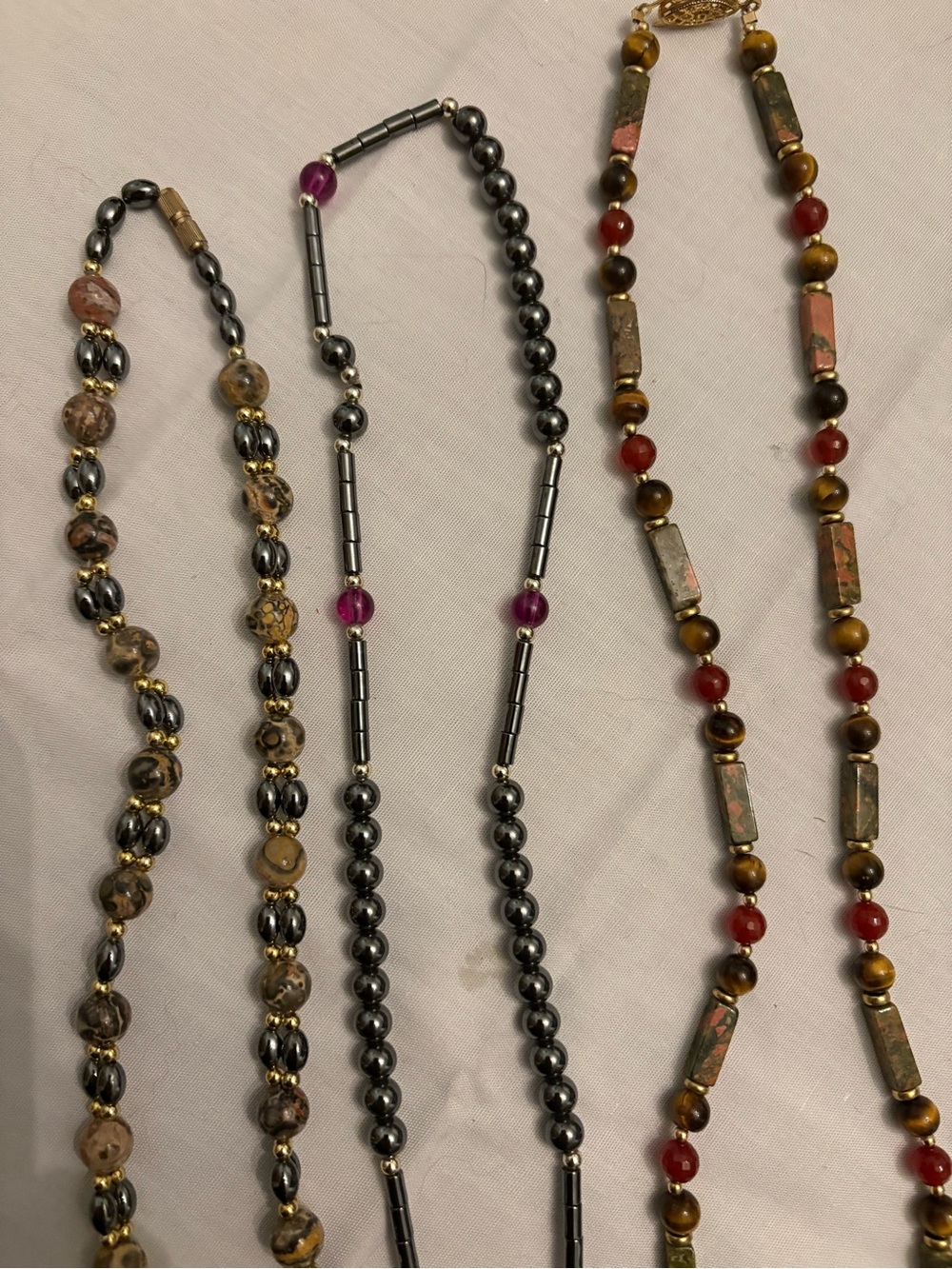 Beaded Necklace Lot  3 count